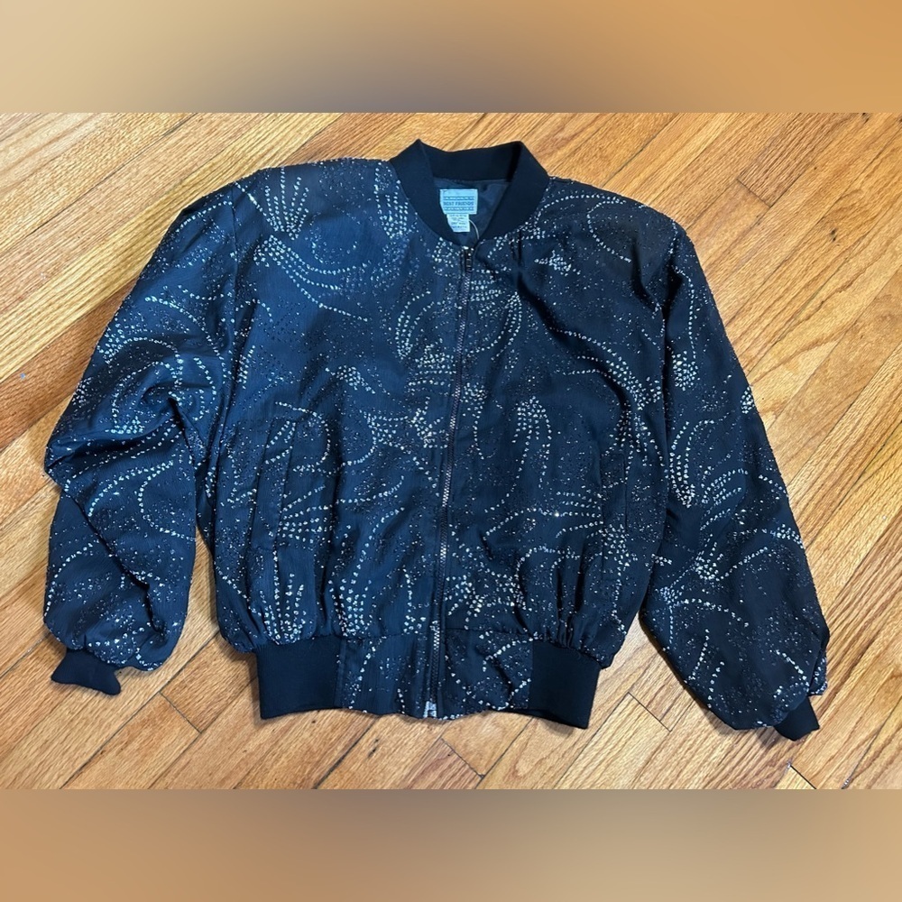 Original Best Friends Sportswear OneSize Cracked Ice  Zip Jacket Shoulder Pad‎